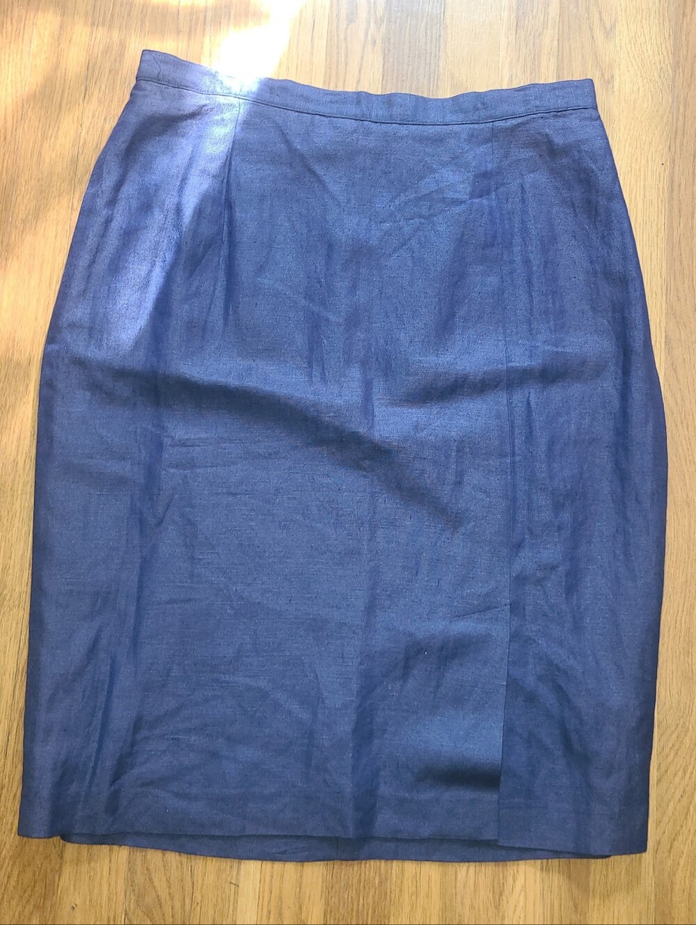 Vintage Harvé Benard Navy Blue Line-Blend Skirt Sz 16W